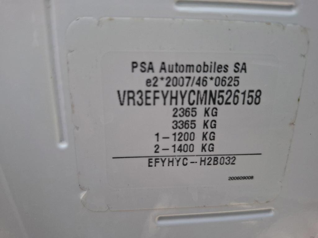 Peugeot PARTNER FOURGON STANDARD 1000 KG BLUEHDI 100 S&S BVM5 GRIP 2021