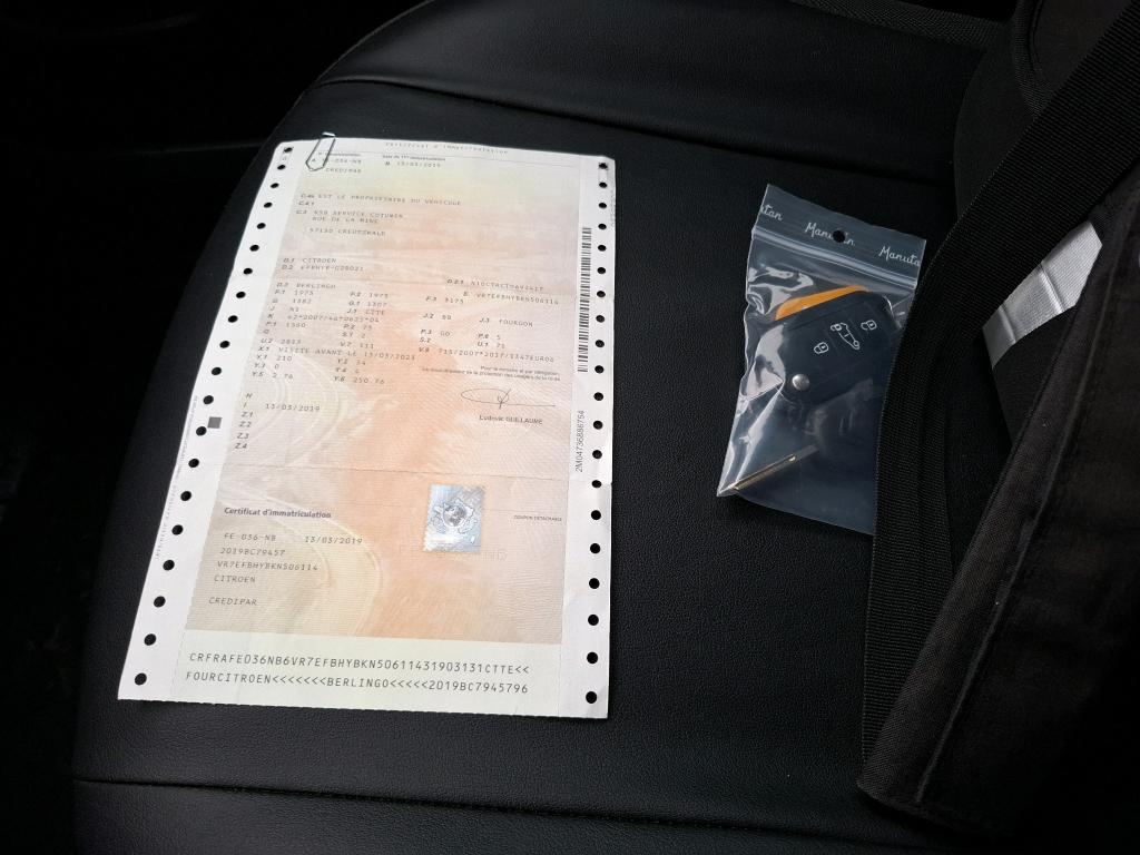 Citroen BERLINGO VAN M 650 BLUEHDI 100 S&S DRIVER 2019