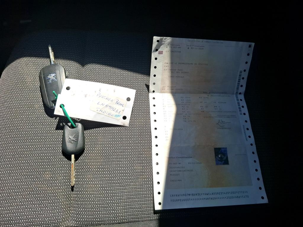 Peugeot PARTNER FOURGON STANDARD 650 KG BLUEHDI 75 BVM5 PREMIUM 2020
