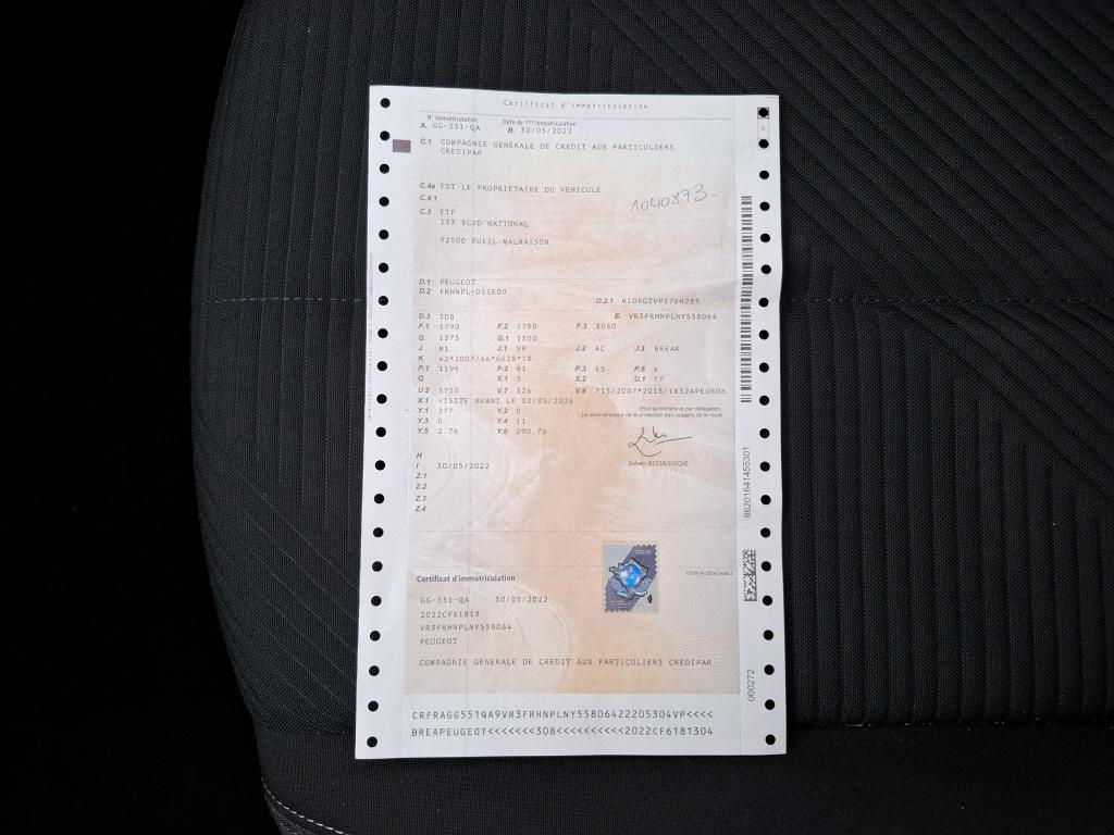 Peugeot 308 SW PureTech 110ch S&S BVM6 Active Pack 2022