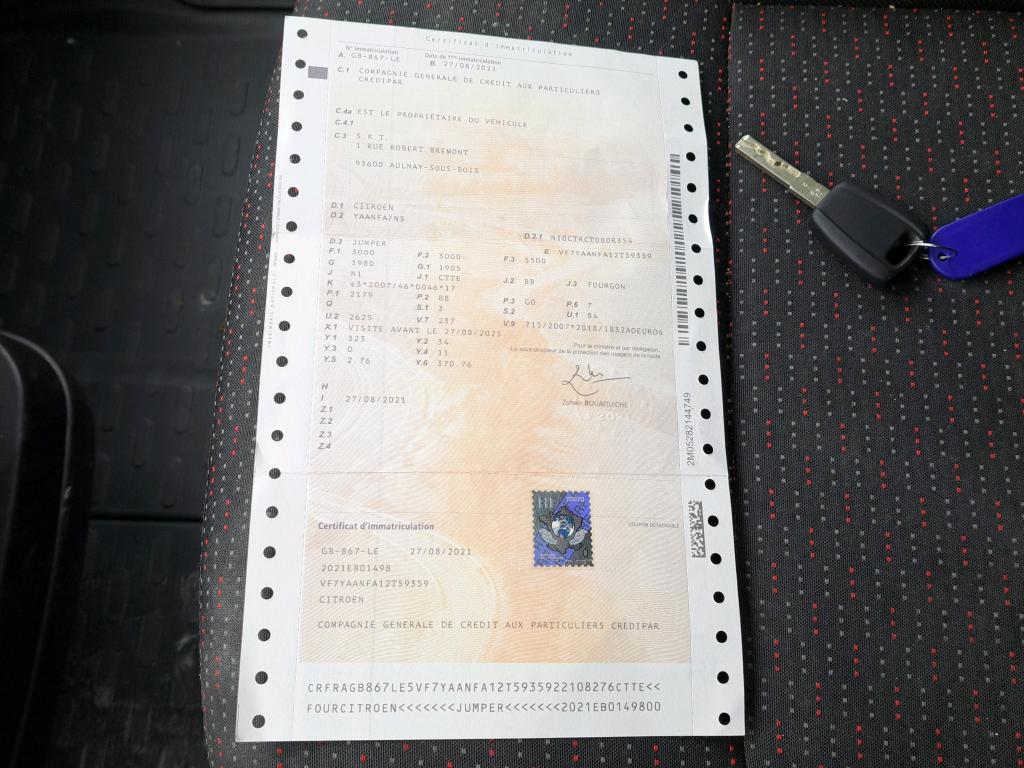 Citroen JUMPER TOLE 30 L1H2 BLUEHDi 120 S&S BVM6 CLUB 2021