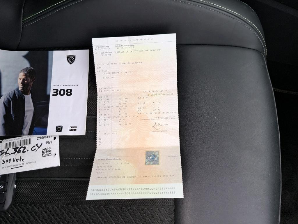 Peugeot 308 BlueHDi 130ch S&S EAT8 GT Pack 2022