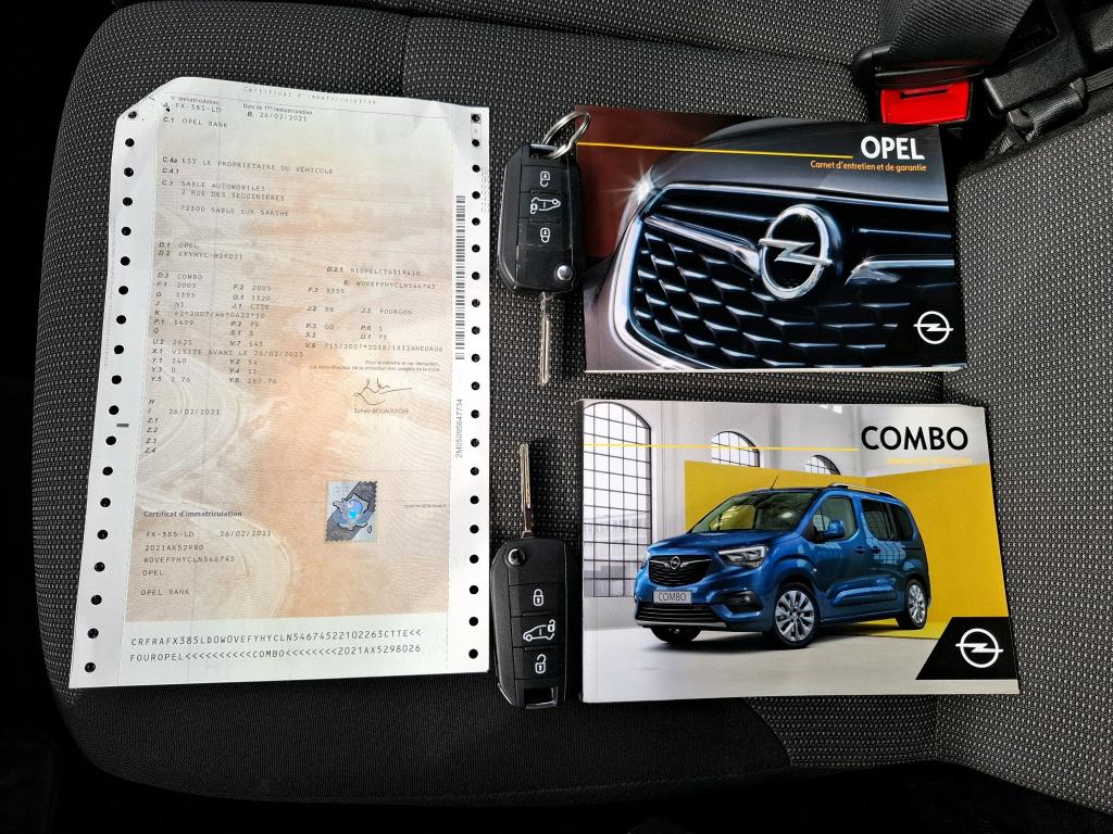 Opel COMBO CARGO 1.5 100 CH S/S L1H1 BVM5 STANDARD PACK CLIM 2021