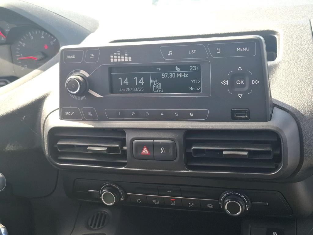 Peugeot PARTNER FOURGON STANDARD 650 KG BLUEHDI 75 BVM5 PREMIUM 2021