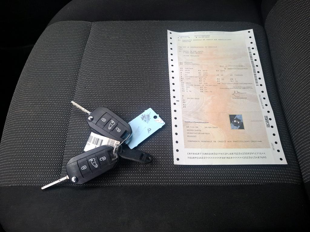 Peugeot PARTNER FOURGON M 950 KG BLUEHDI 100 S&S BVM6  2023