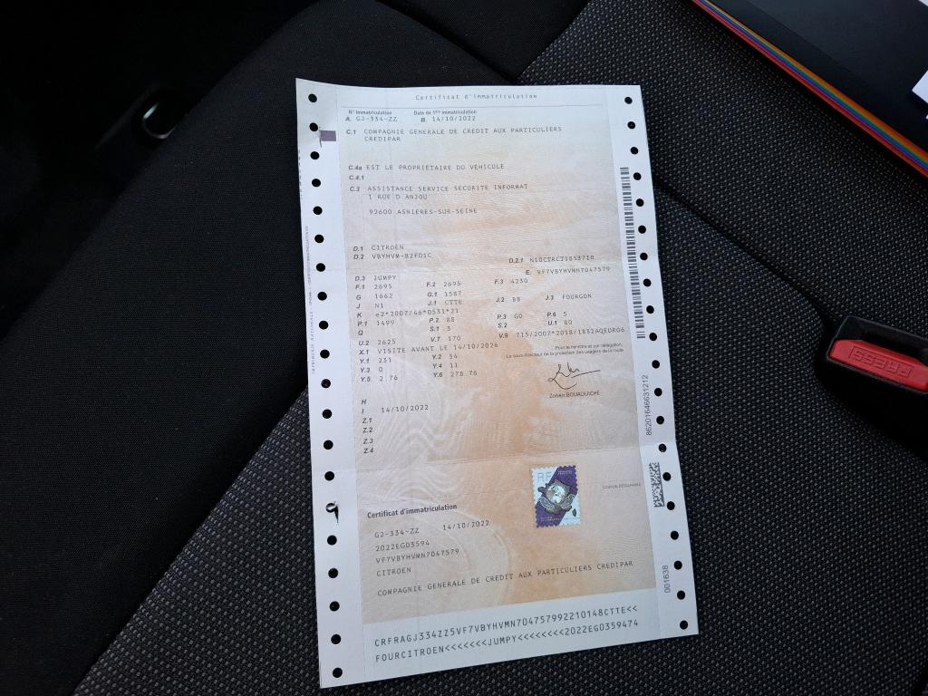 Citroen JUMPY FGN M BLUEHDI 120 S&S BVM6 DRIVER 2022