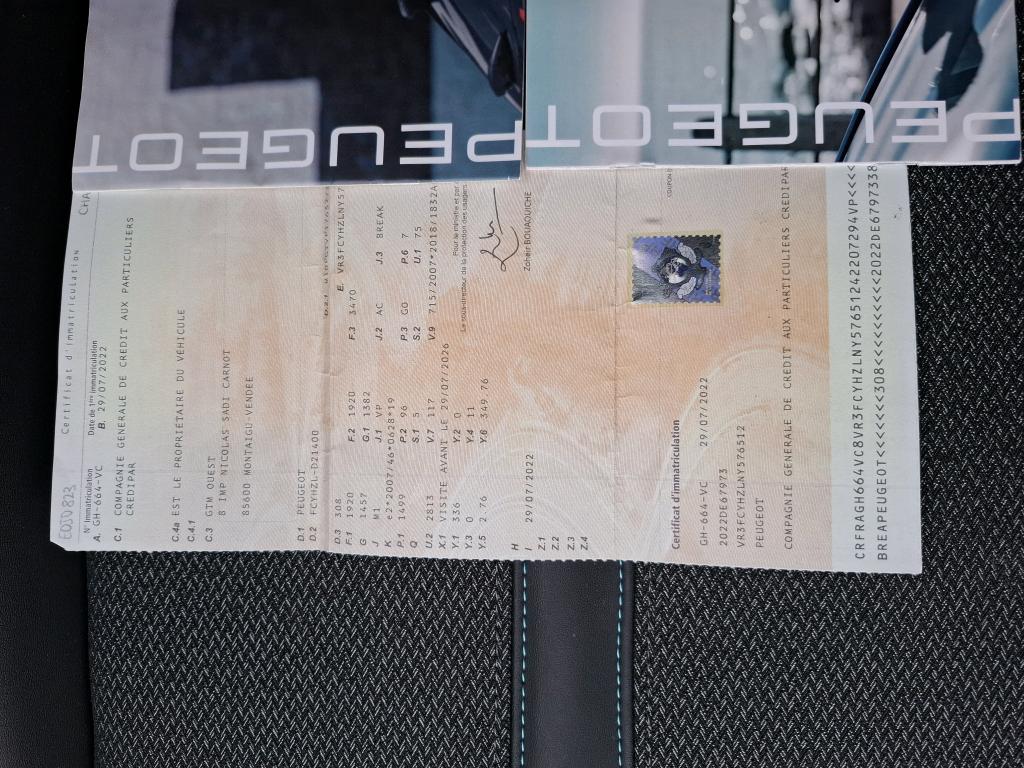 Peugeot 308 SW BlueHDi 130ch S&S BVM6 Allure 2022