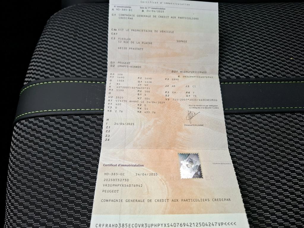 Peugeot 208 Hybrid 145 ch e-DCS6 GT 2025