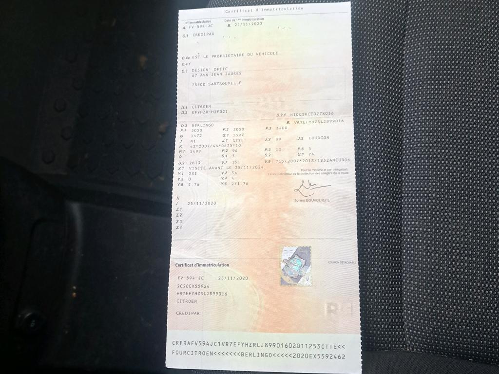Citroen BERLINGO VAN M 650 BLUEHDI 130 S&S EAT8 DRIVER 2020