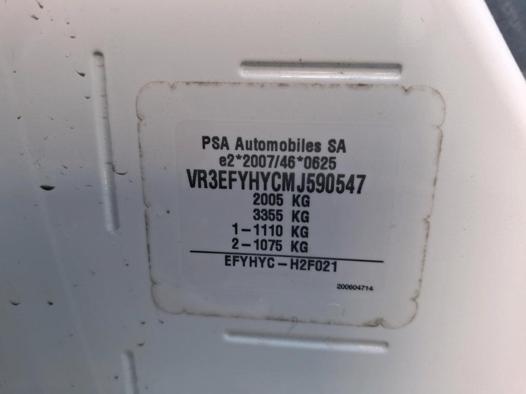 Peugeot PARTNER FOURGON STANDARD 650 KG BLUEHDI 100 S&S BVM5 ASPHALT 2021