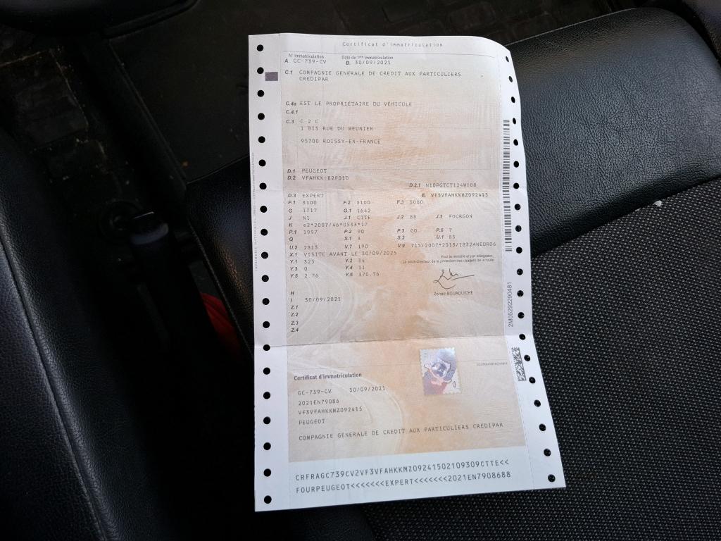 Peugeot EXPERT FGN TOLE STANDARD BLUEHDI 120 S&S BVM6 GRIP 2021