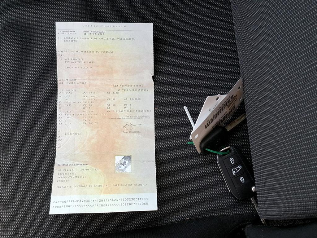 Peugeot PARTNER CA BLUEHDI 100 S&S BVM6  2022