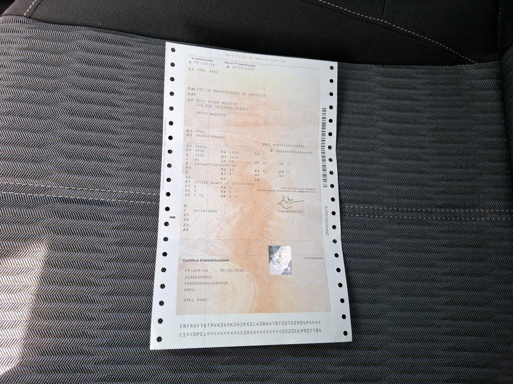 Opel Corsa Electrique 136 ch & Batterie 50 kWh Edition 2020