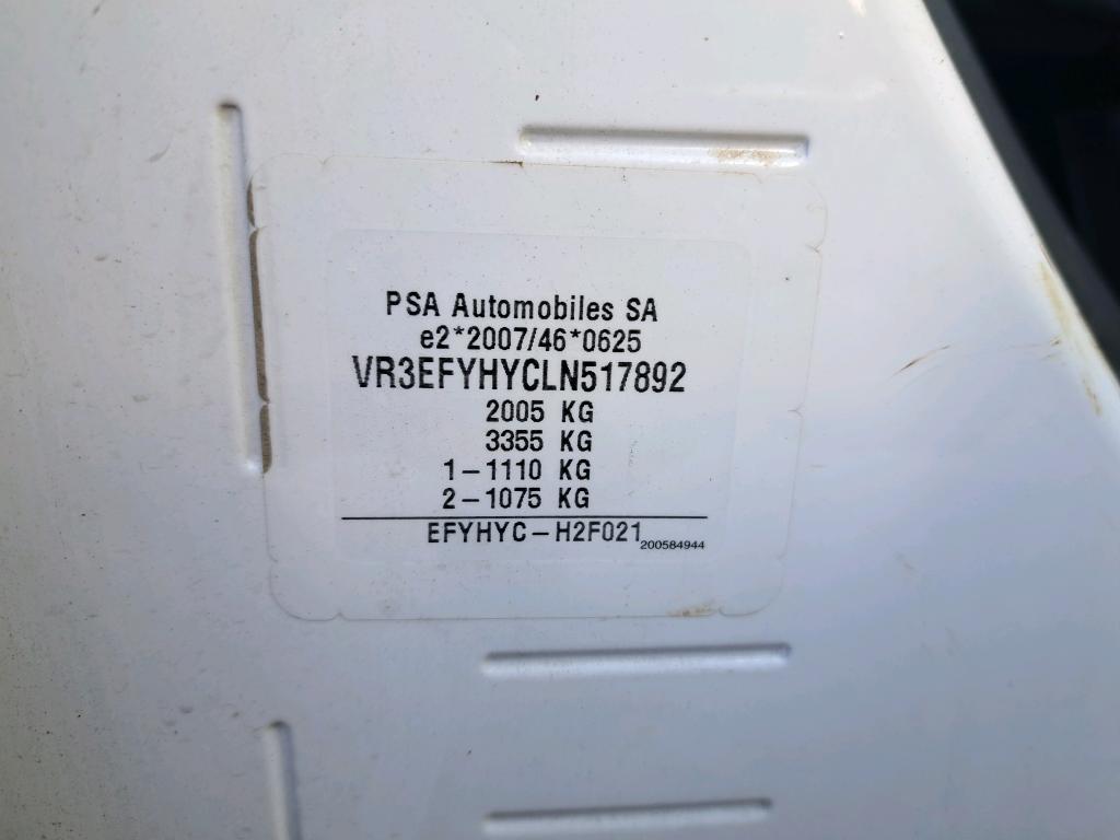 Peugeot PARTNER FOURGON STANDARD 650 KG BLUEHDI 100 S&S BVM5 PREMIUM 2020