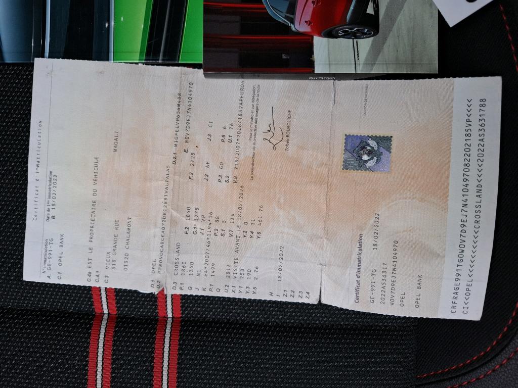 Opel Crossland 1.5 D 120 ch BVA6 GS Line 2022