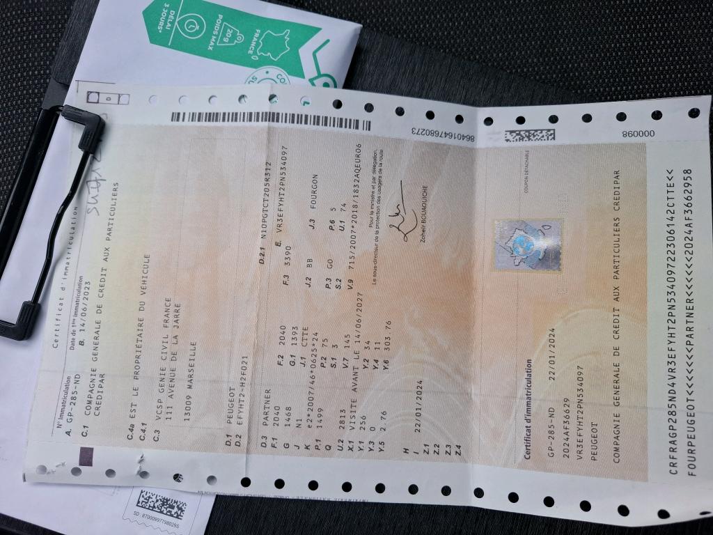 Peugeot PARTNER FOURGON M 650 KG BLUEHDI 100 S&S BVM6  2023