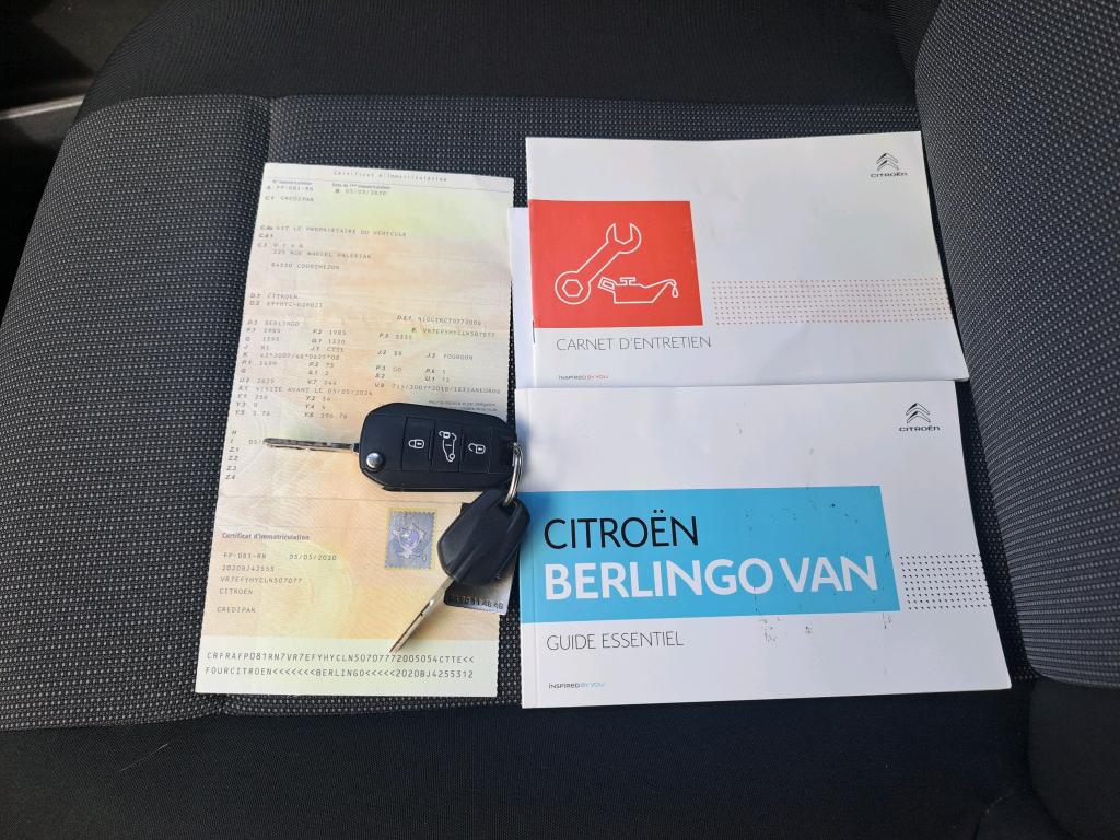 Citroen BERLINGO VAN M 650 BLUEHDI 100 S&S BVM5 CLUB 2020