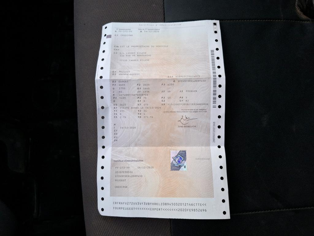 Peugeot EXPERT FGN TOLE STANDARD BLUEHDI 100 S&S BVM6 PREMIUM 2020