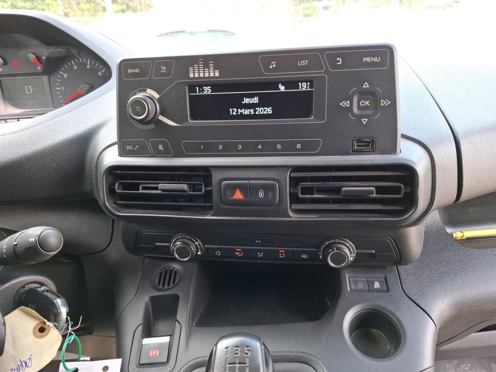 Peugeot PARTNER FOURGON STANDARD 650 KG BLUEHDI 100 S&S BVM5 PREMIUM 2020