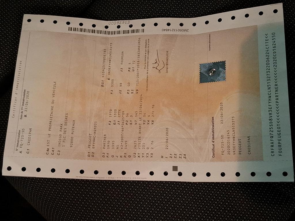 Peugeot PARTNER FOURGON STANDARD 650 KG BLUEHDI 75 BVM5 PREMIUM 2020