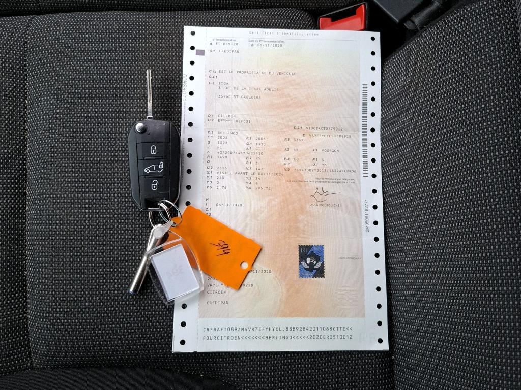 Citroen BERLINGO VAN M 650 BLUEHDI 100 S&S BVM5 CLUB 2020