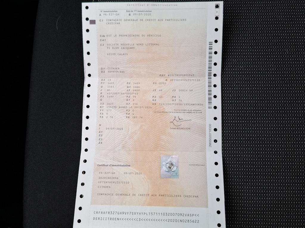 Citroen C3 SOCIETE BLUEHDI 100 S&S BVM FEEL BUSINESS R 2020