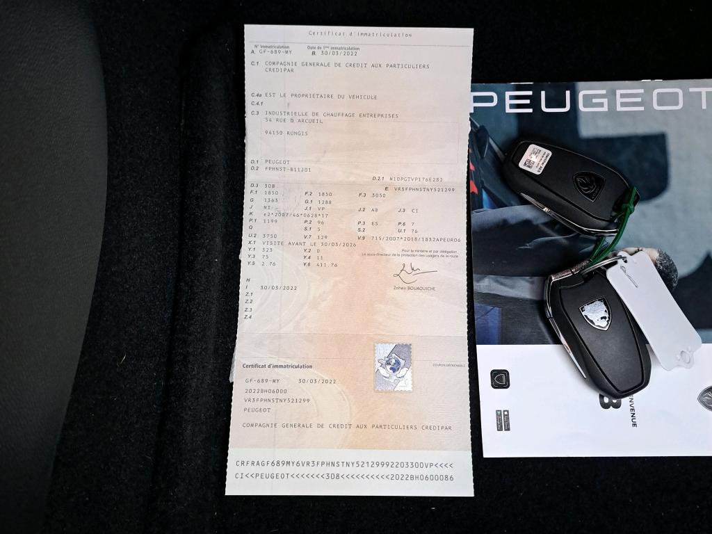 Peugeot 308 PureTech 130ch S&S EAT8 Allure Pack 2022