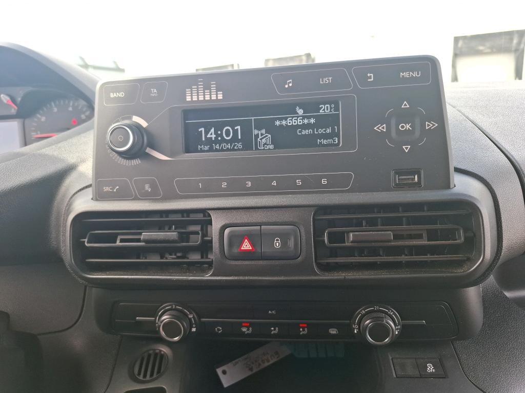 Peugeot PARTNER FOURGON STANDARD 650 KG BLUEHDI 100 S&S BVM5 PREMIUM 2021