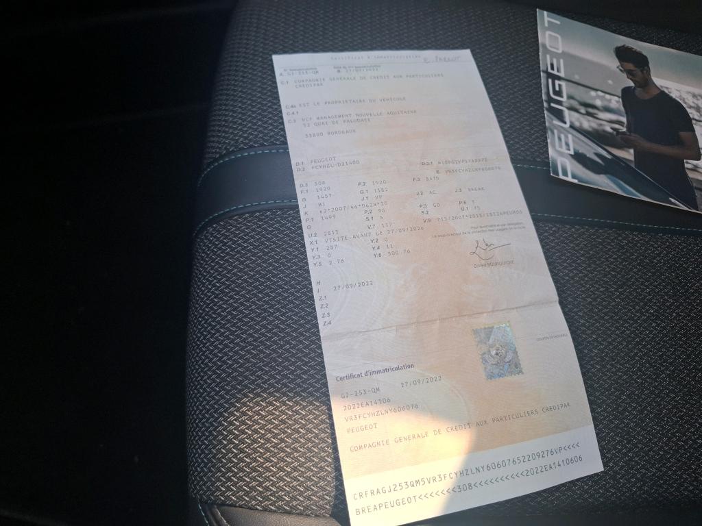 Peugeot 308 SW BlueHDi 130ch S&S BVM6 Allure 2022