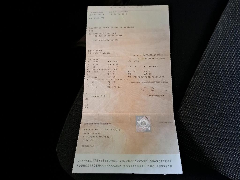 Citroen JUMPY FGN M BLUEHDI 95 BVM5 BUSINESS 2018