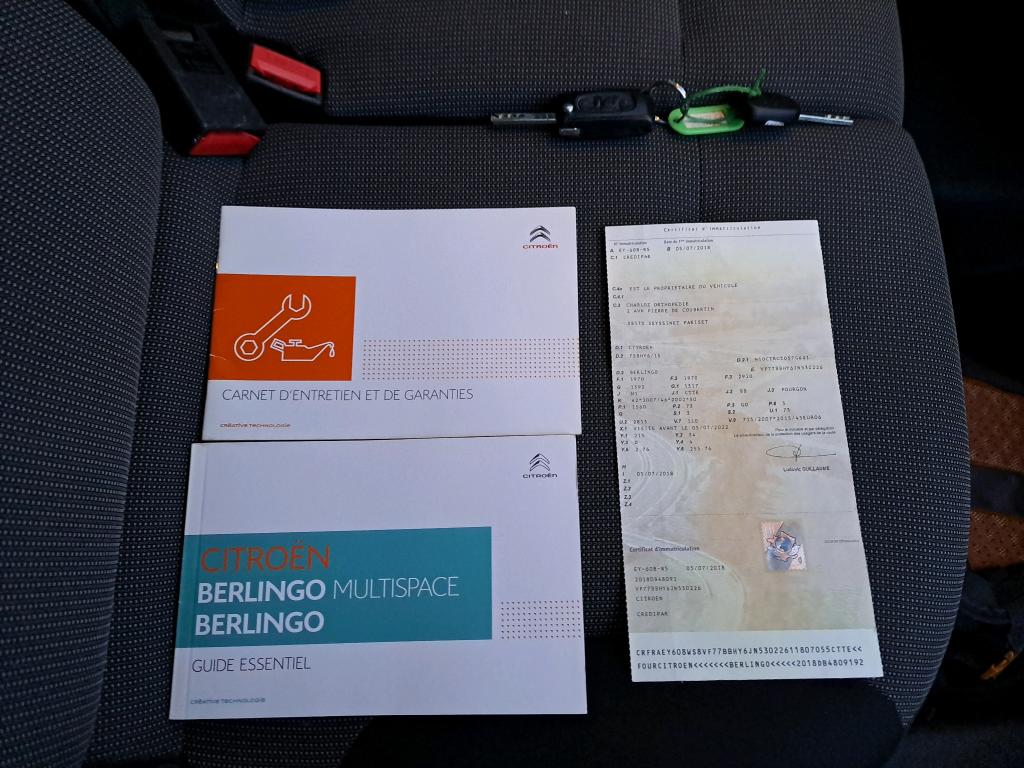 Citroen BERLINGO M BLUEHDI 100 S&S BUSINESS 2018