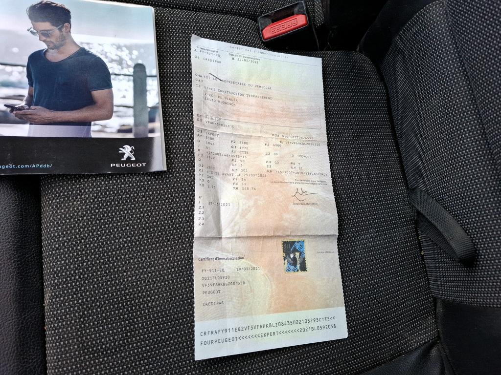 Peugeot EXPERT FGN TOLE STANDARD 2.0  BLUEHDI 120 S&S EAT8 ASPHALT 2021