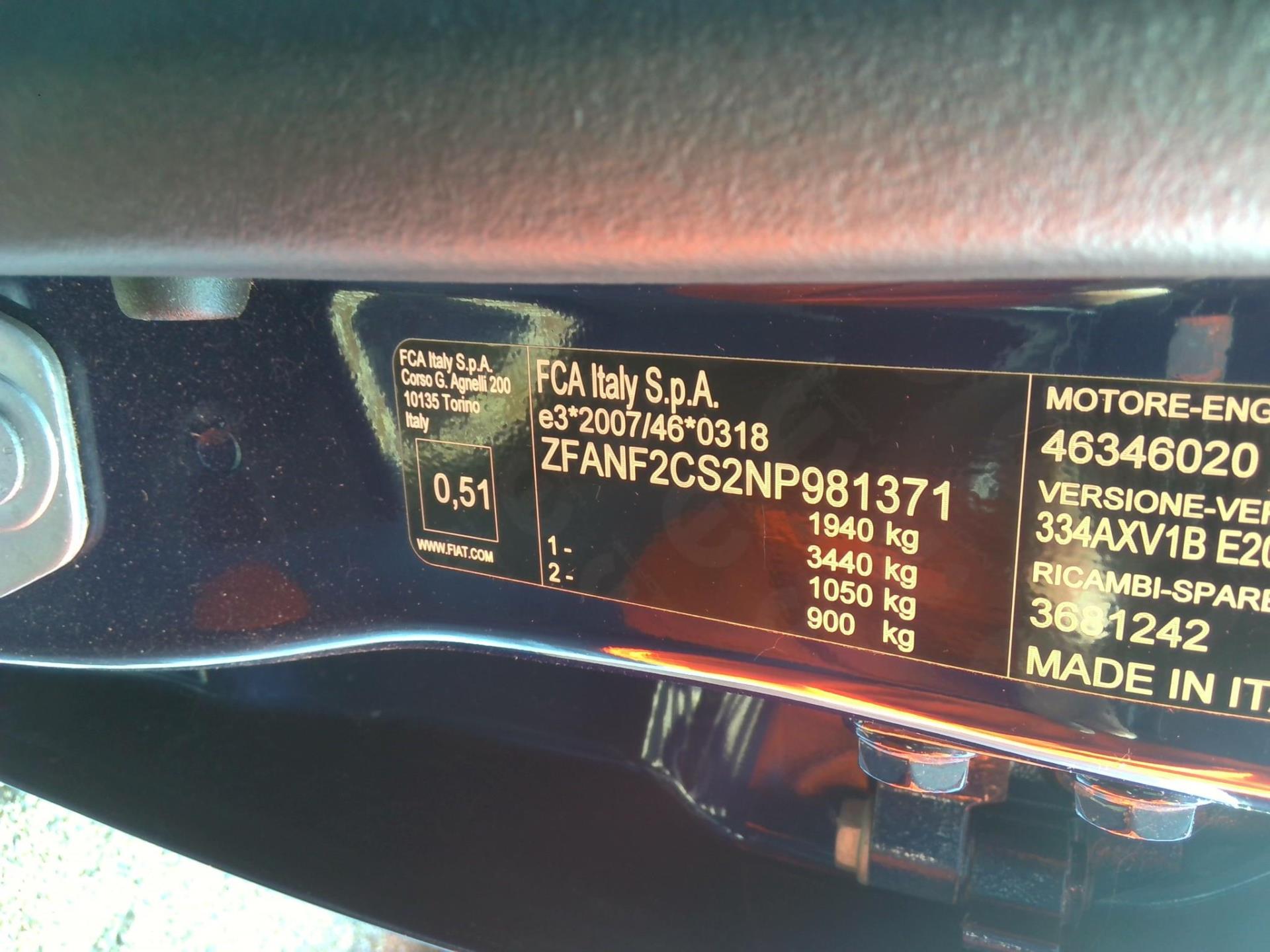 FIAT 500X 1.6 Multijet 130 ch Sport Plus 2022