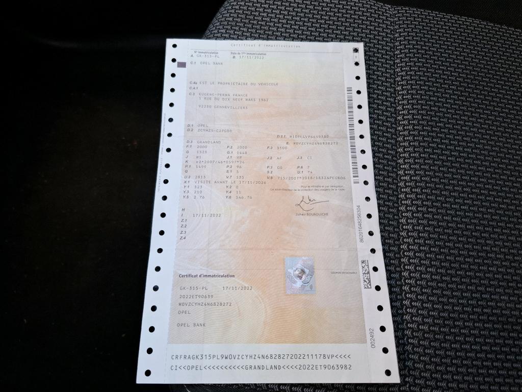 Opel Grandland 1.5 Diesel 130 ch BVA8 GS Line 2022