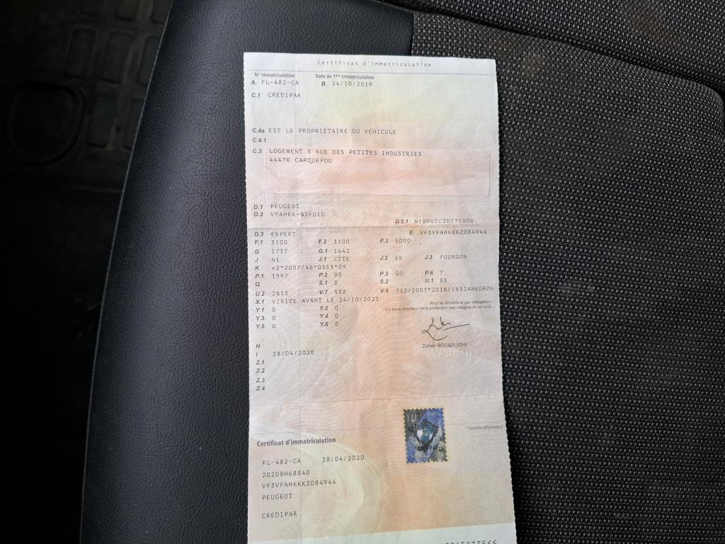 Peugeot EXPERT FGN TOLE STANDARD 2.0  BLUEHDI 120 S&S BVM6 PREMIUM 2019