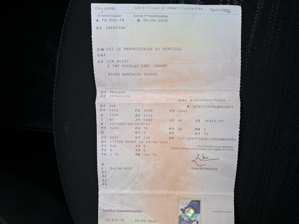 Peugeot 208 AFFAIRE BLUEHDI 100 S&S BVM5 PREMIUM PACK 2020