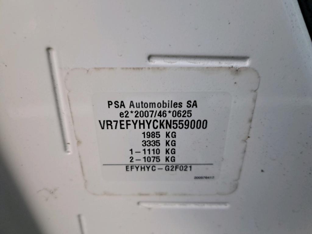 Citroen BERLINGO VAN M 650 BLUEHDI 100 S&S BVM5 DRIVER 2019