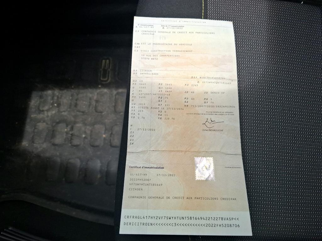 Citroen C3 SOCIETE BLUEHDI 100 S&S BVM6 FEEL NAV 2022