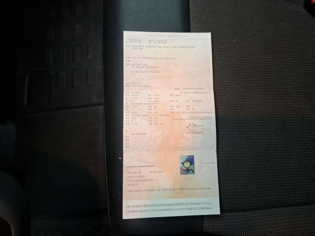 Peugeot EXPERT FGN TOLE LONG 2.0 BLUEHDI 120 S&S BVM6 ASPHALT 2021