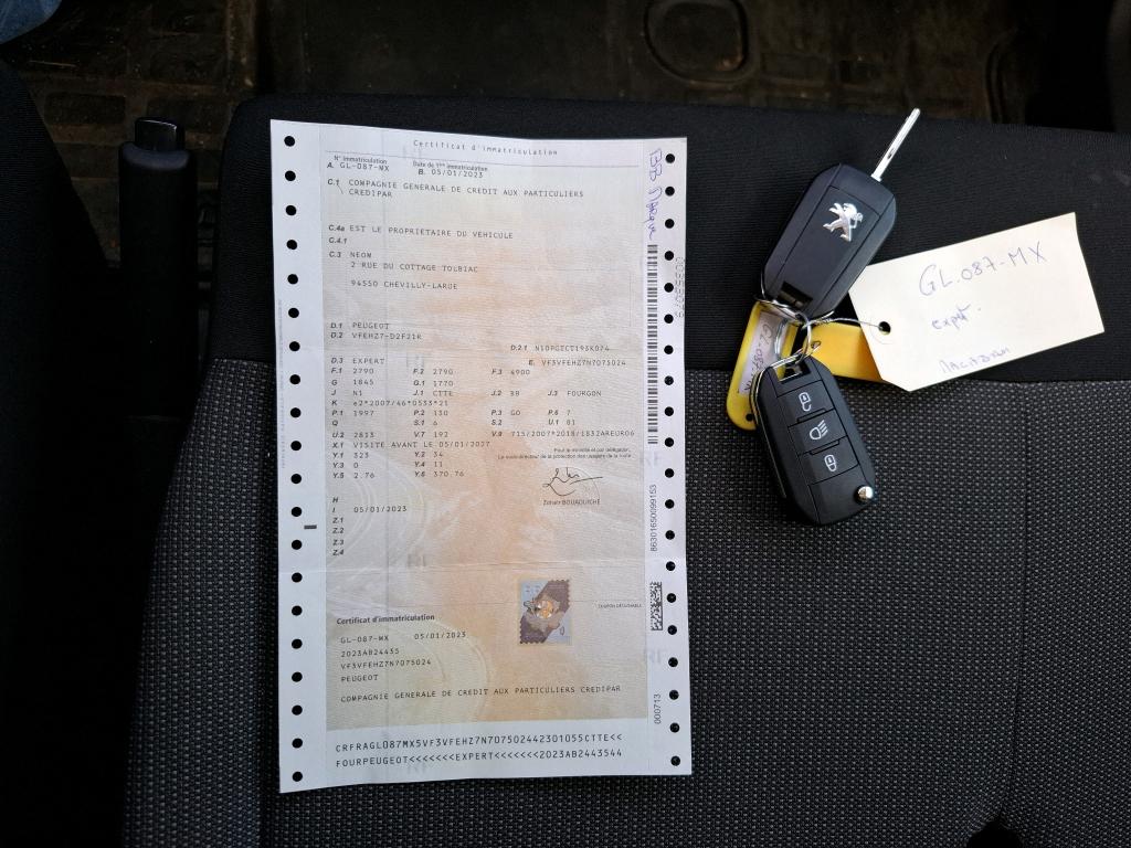 Peugeot EXPERT CA STANDARD BLUEHDI 180 S&S EAT8 FIXE ASPHALT 2023