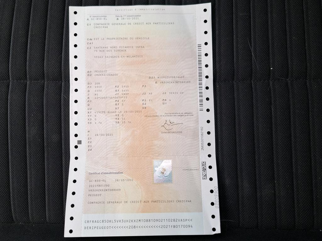 Peugeot 208 ELECTRIQUE 50 KWH 136 ACTIVE BUSINESS R 2021