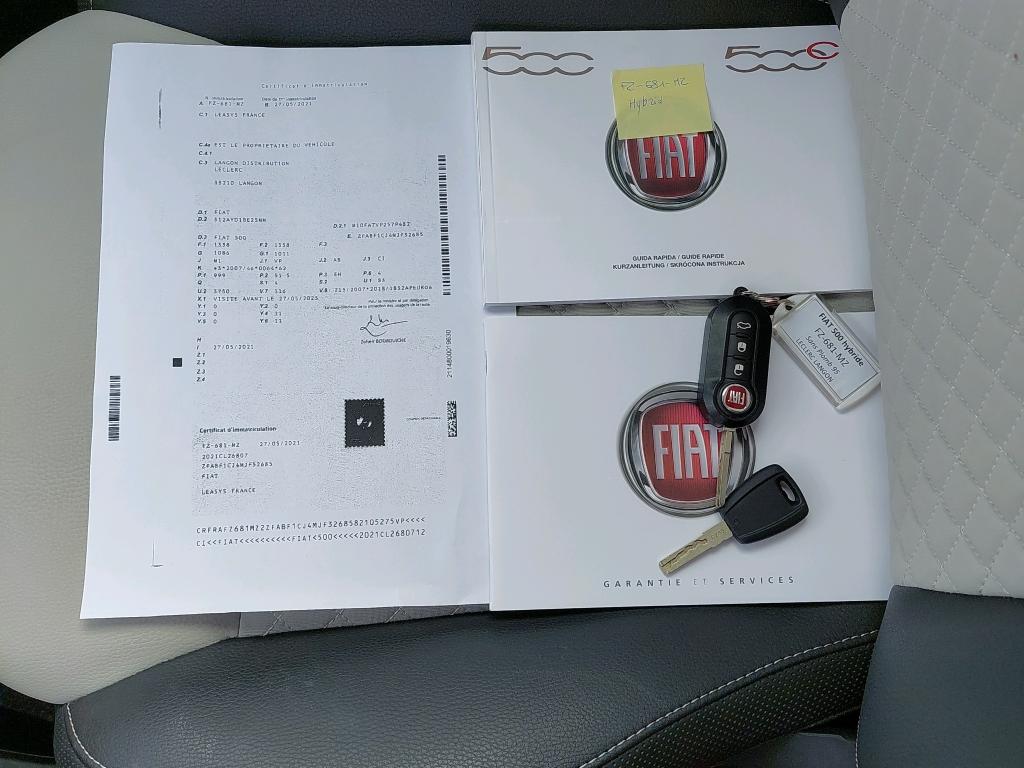 FIAT 500C 1.0 70 ch Hybride BSG S/S Dolcevita 2021
