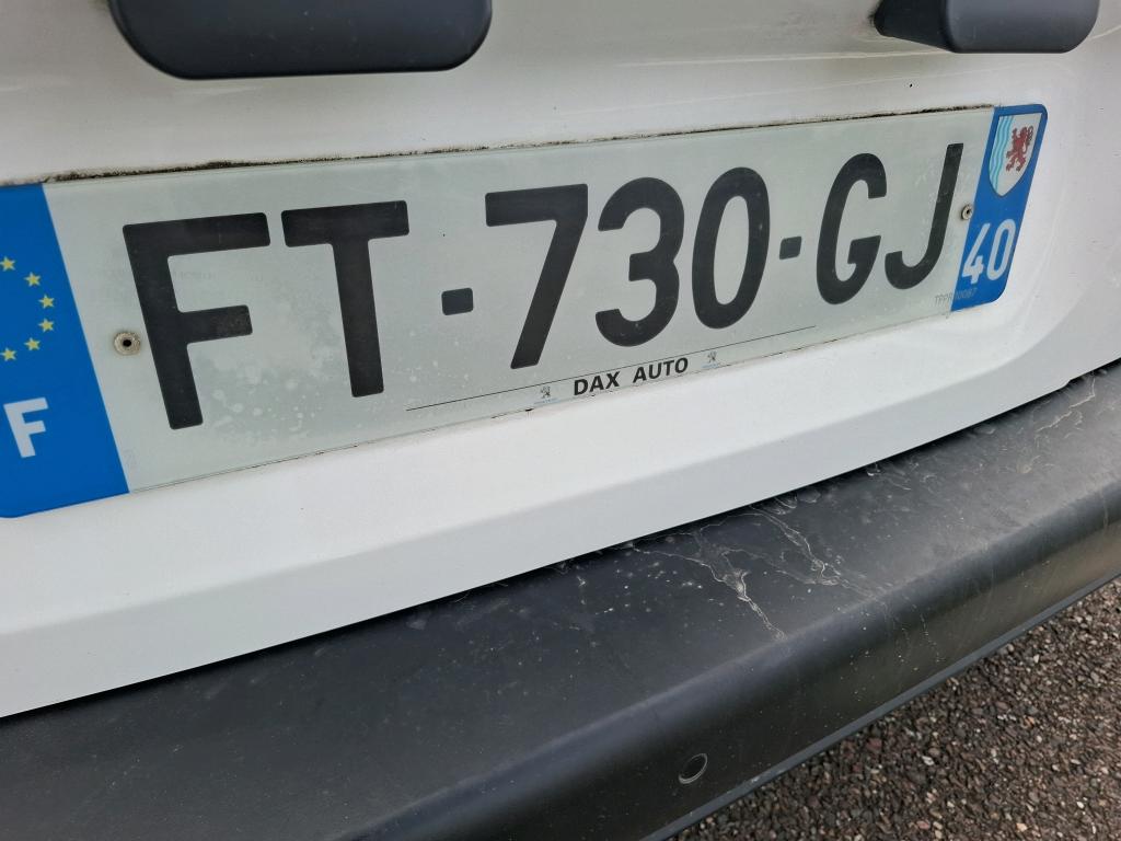 Peugeot PARTNER FOURGON STANDARD 650 KG BLUEHDI 75 BVM5 PREMIUM 2020