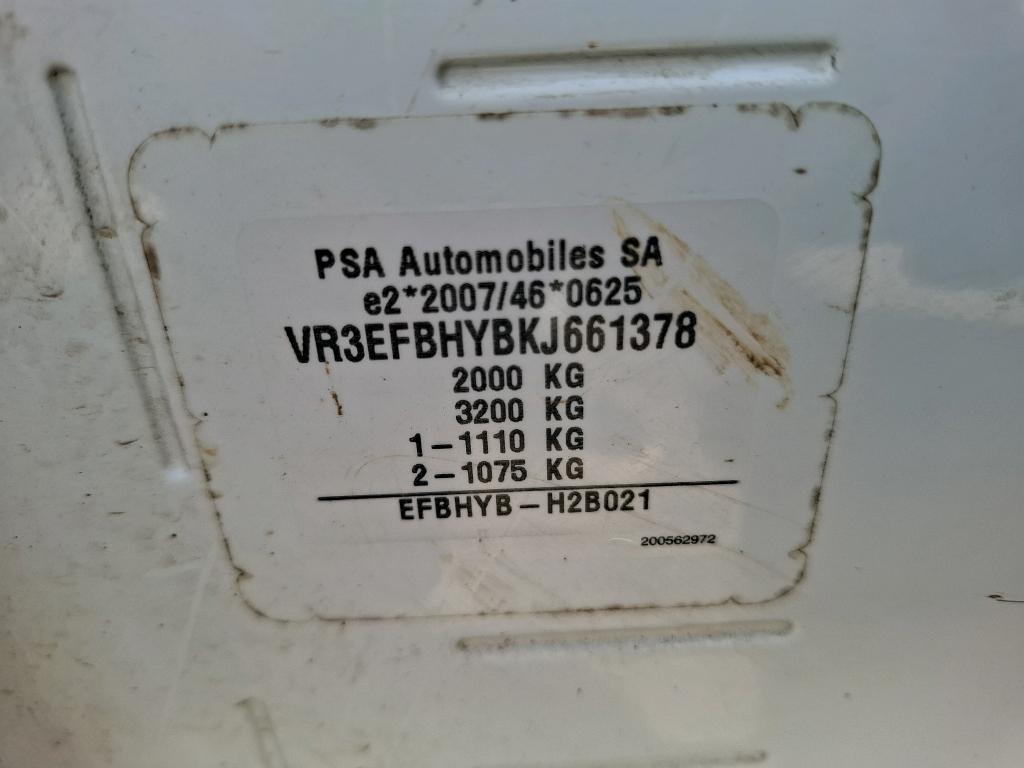 Peugeot PARTNER FOURGON STANDARD 650 KG BLUEHDI 100 S&S BVM5 PREMIUM 2019