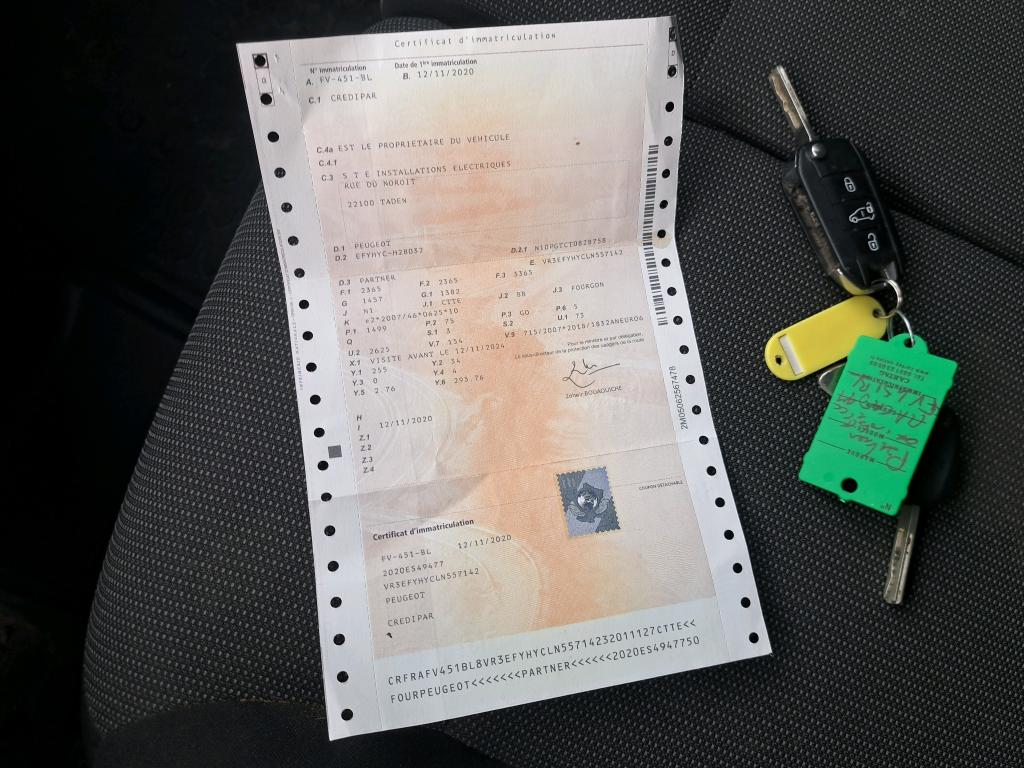 Peugeot PARTNER FOURGON STANDARD 1000 KG BLUEHDI 100 S&S BVM5 GRIP 2020