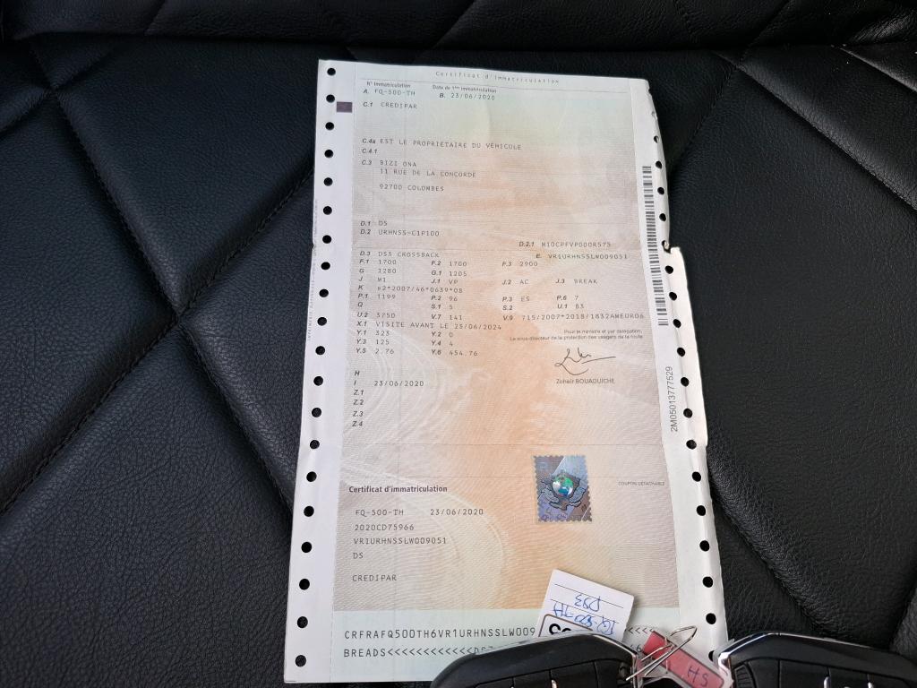 DS DS3 Crossback PureTech 130 EAT8 Grand Chic 2020