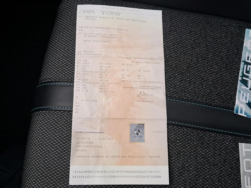 Peugeot 308 SW BlueHDi 130ch S&S EAT8 Allure 2023