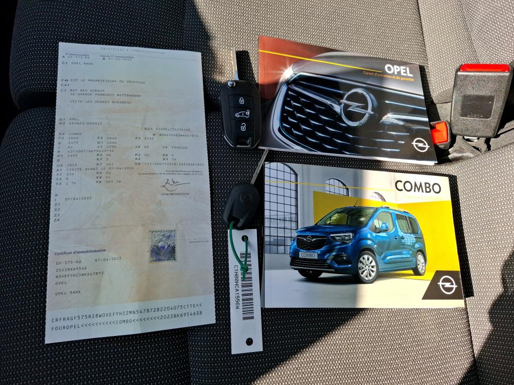 Opel COMBO CARGO 1.5 130 CH S/S L1H1 STANDARD PACK CLIM 2022
