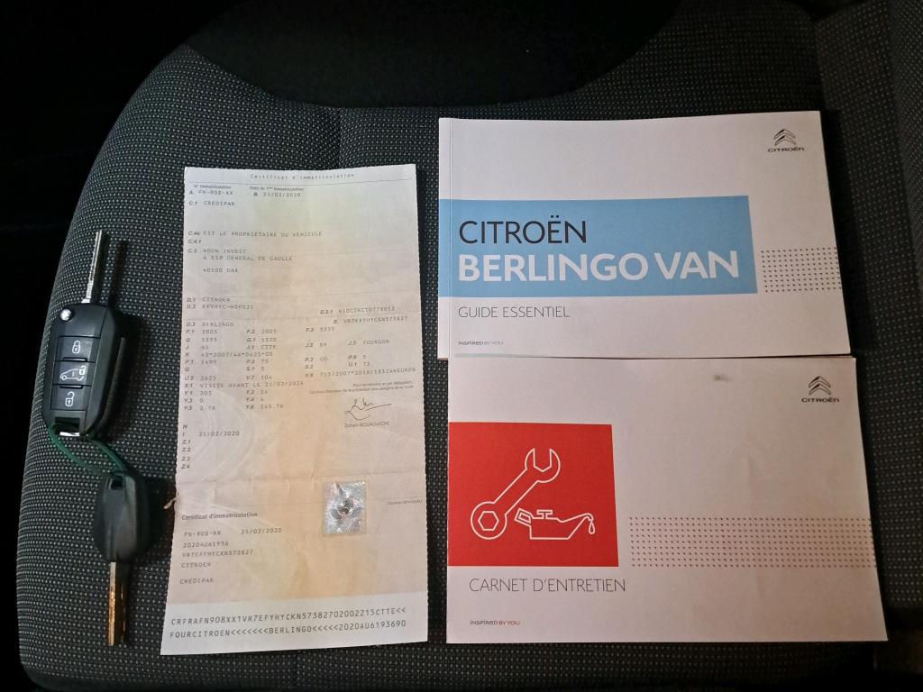 Citroen BERLINGO VAN M 650 BLUEHDI 100 S&S BVM5 DRIVER 2020