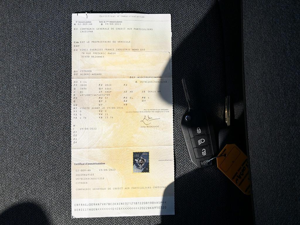 Citroen E-C4 SOCIETE 136 CH AUTOMATIQUE FEEL NAV BUSINESS R 2022